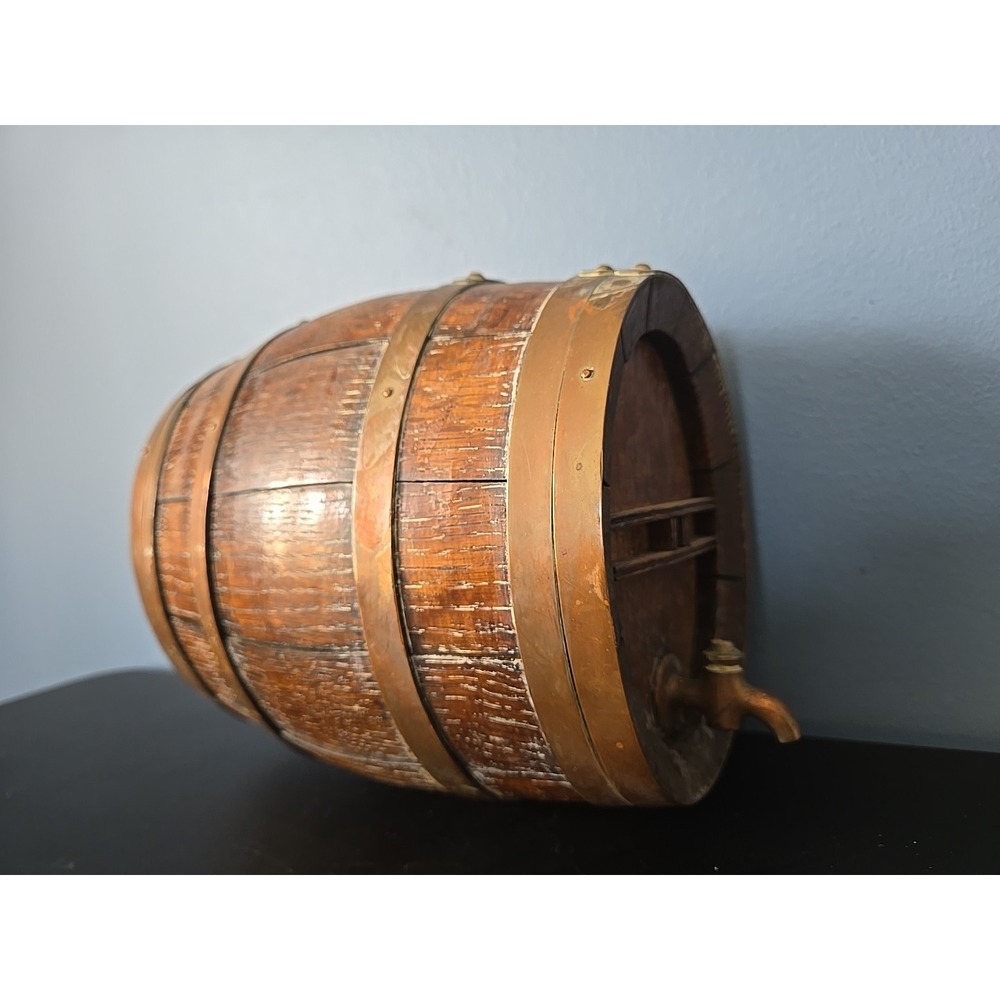 Wooden Barrel For Grappa Italian Craft Vintage Décor 1960s No Stand